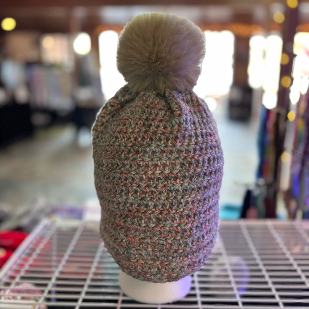Handmade Cozy Crochet Pom-Pom Beanie